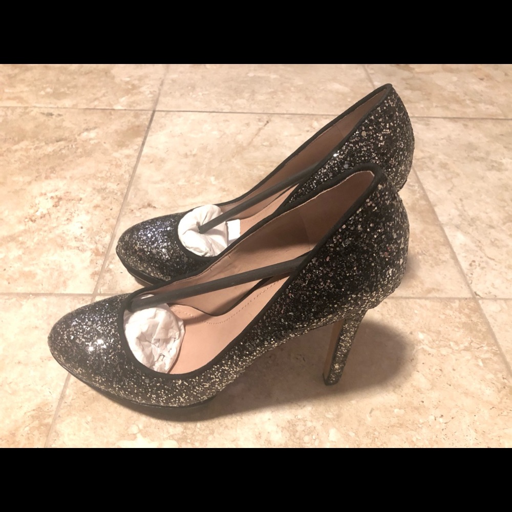Vince Camuto Glitter High Heels - Picture 2 of 7